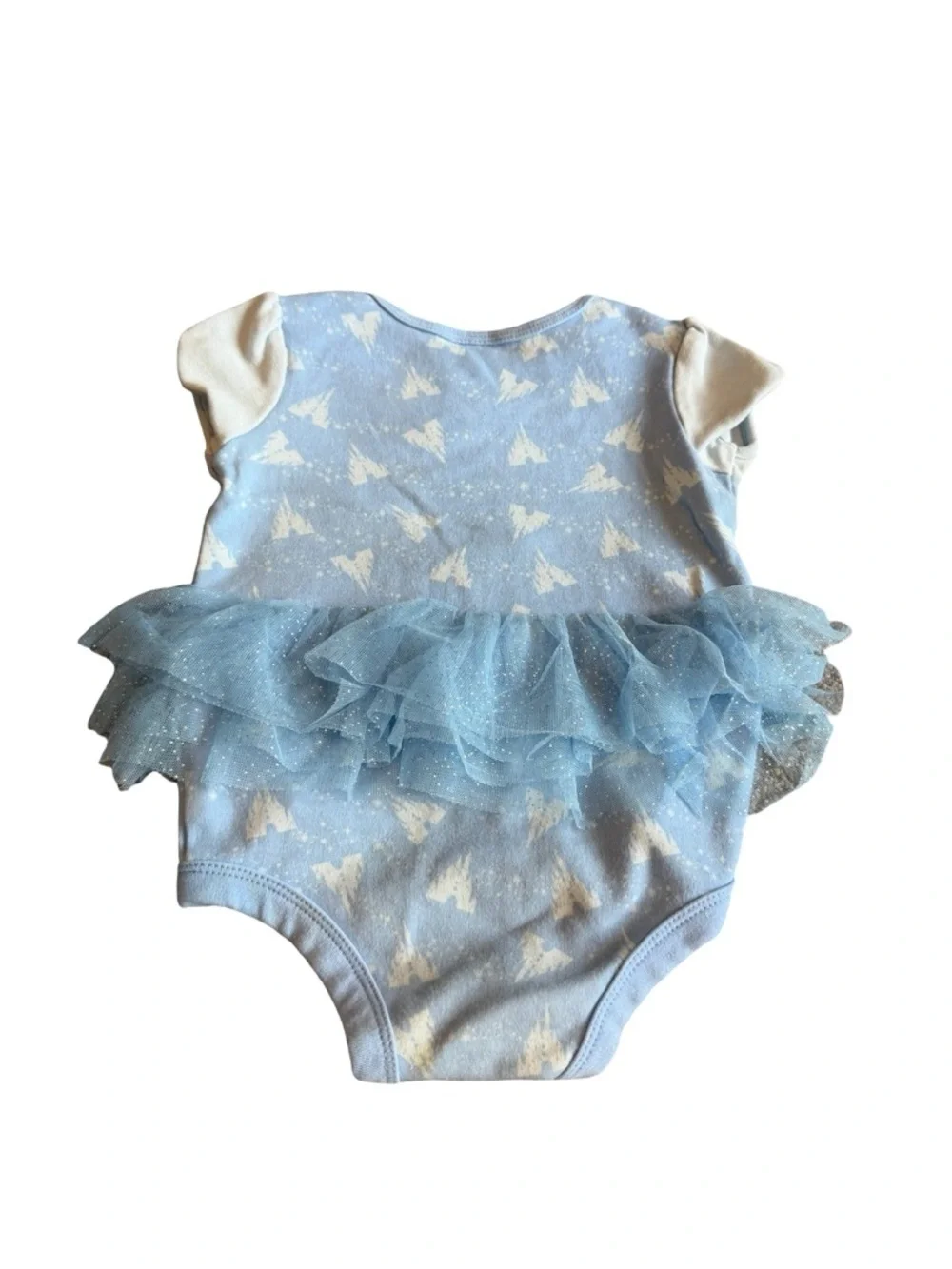 Disney Cinderella One-Piece Bodysuit Tutu Ruffle Stretch Glass Slipper 12-18 M